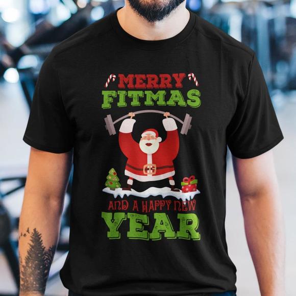 Other - Santa Fitness Christmas Sport Shirt Merry Fitmas And A Happy New Year